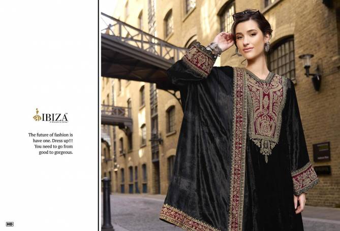 Delhi 6 Dobara By Ibiza Viscose Velvet Embroidery Salwar Kameez Suppliers In India